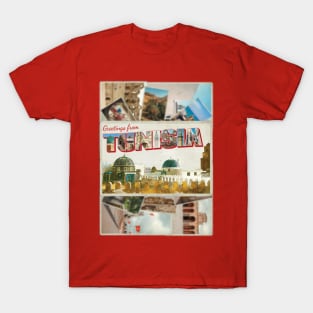 Greetings from Tunisia Vintage style retro souvenir T-Shirt